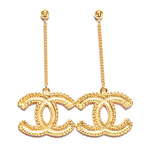 chanel ohrringe gold cc|chanel earrings official website.